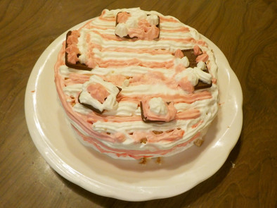 簡単☆紅白ケーキの写真