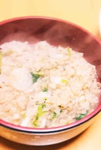 煎り玄米の七草粥