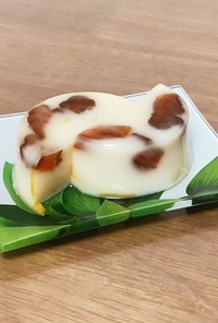 季節の牛乳かん〜干柿と柚子【簡単お洒落】