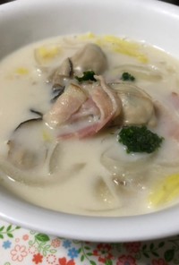 白菜と牡蠣のクリーム煮(4人分)