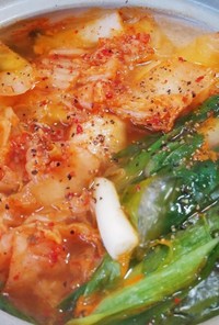 キムチのスープ鍋(簡単)