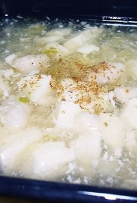 犬ご飯　白身魚と豆腐のスープ