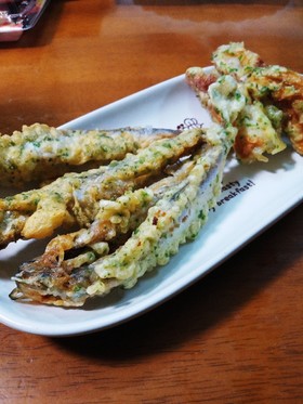 ししゃもとちくわの磯辺揚げ