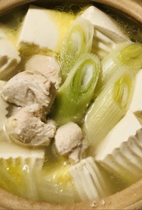 鶏肉＆白菜のシンプル湯豆腐鍋