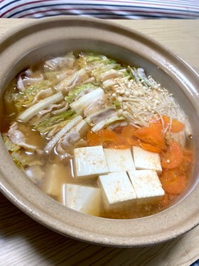 豚ばらと白菜のミルフィーユチゲ鍋