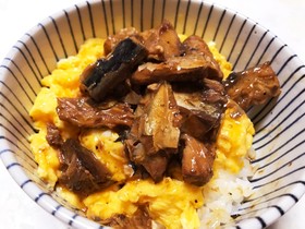 鯖缶で簡単とろふわ卵丼