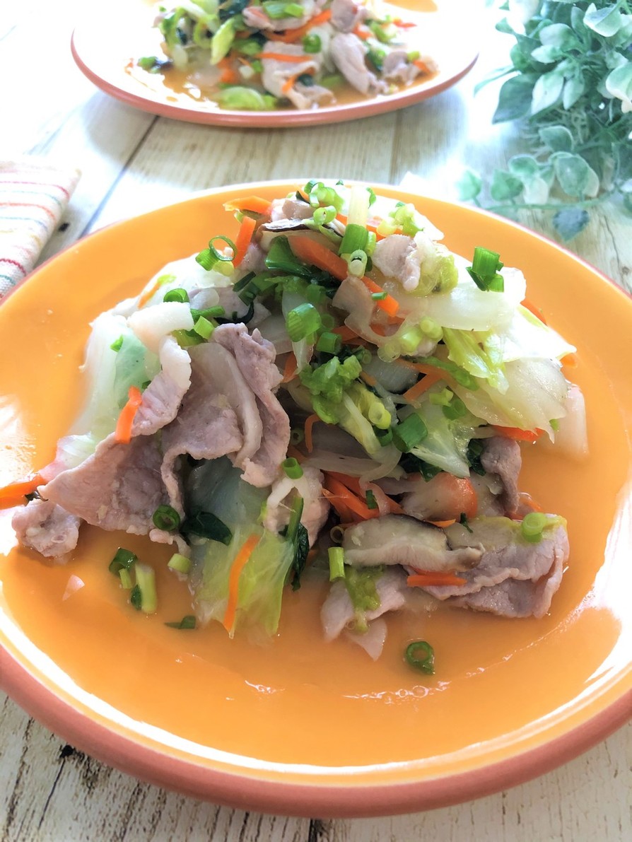 【野菜スープの素】で中華風豚白菜炒めの画像