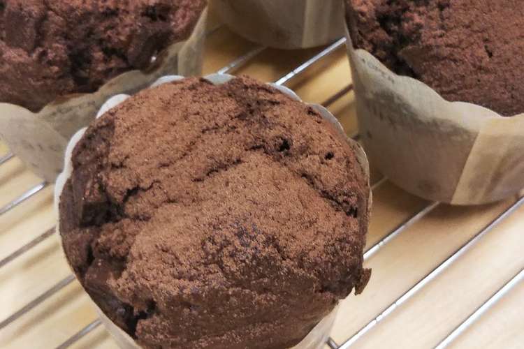 簡単 生クリームでしっとりチョコマフィン レシピ 作り方 By 4児男子母さんの台所 クックパッド 簡単おいしいみんなのレシピが360万品