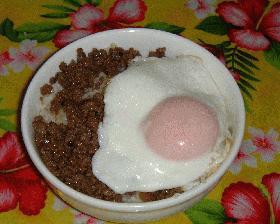 挽肉バジルご飯