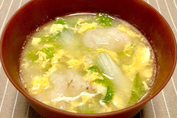 寒い時 とろろ芋と白菜のかき玉味噌汁 レシピ 作り方 By お料理ニャロメ クックパッド