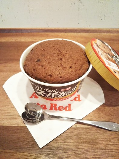 レンジで簡単☆チョコアイスカップケーキの写真