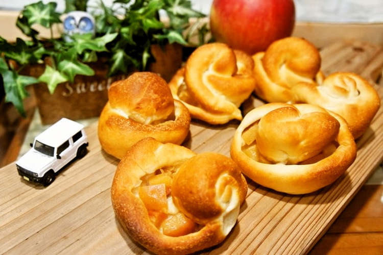 Hb使用 チラ見せがオシャレなりんごパン レシピ 作り方 By Happyママ クックパッド 簡単おいしいみんなのレシピが356万品