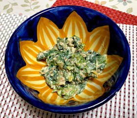 菜の花の胡麻マヨ和え