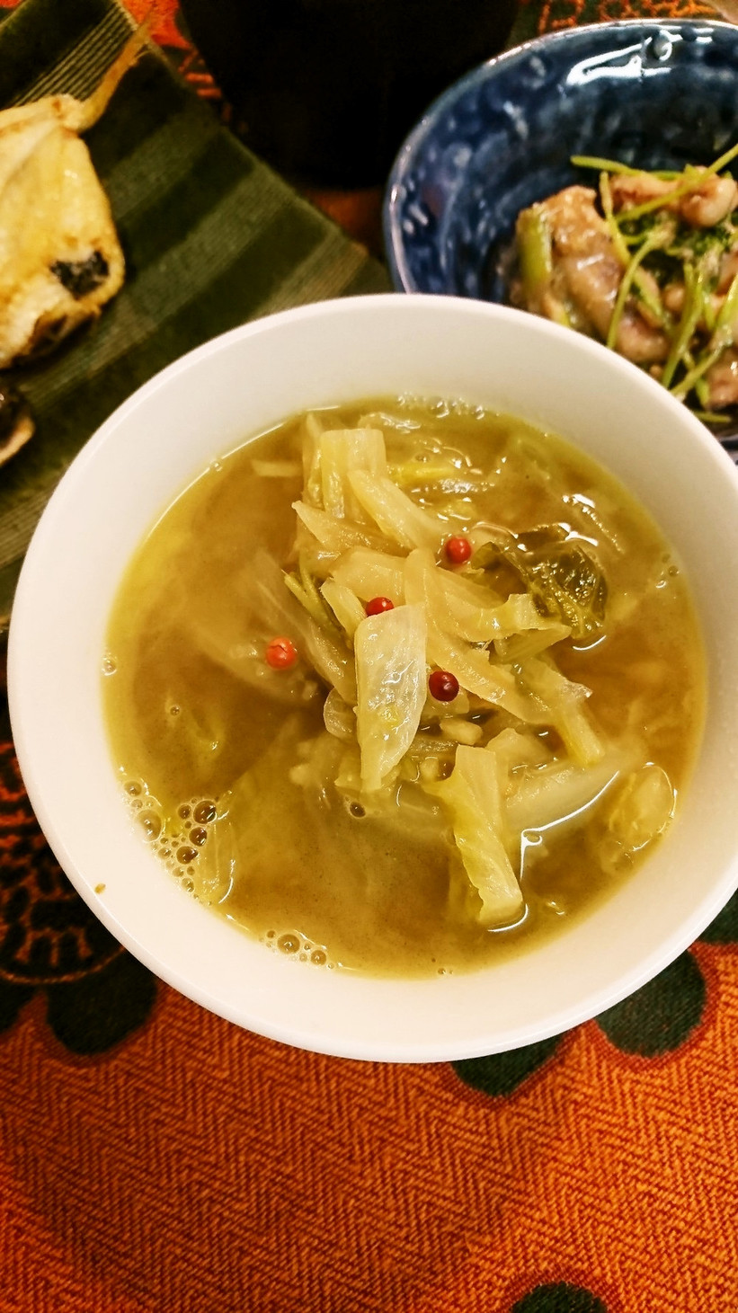 白菜と玉ねぎの生姜たっぷりスープの画像