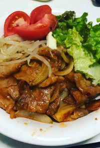 韓国風豚バラ丼