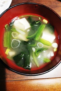 ほうれん草&豆腐の味噌汁