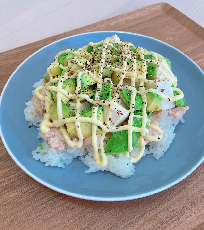 アボカドとツナと豆腐の低糖質丼