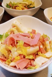 超簡単な白菜とハムの中華サラダ