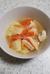 超簡単!たけのこたっぷり中華スープ
