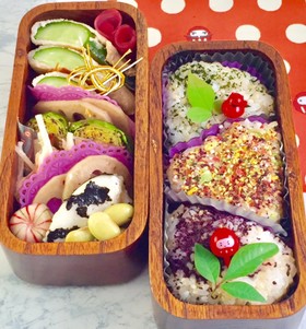 受験生応援弁当 豚バラきゅうり大葉焼き