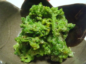 春の味…「菜の花の山葵・白味噌あえ」