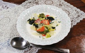 白菜沢山の薄味ミルクスープ♡簡単