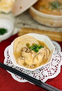牡蠣と蓮根の小鍋by浜内千波先生のレシピ