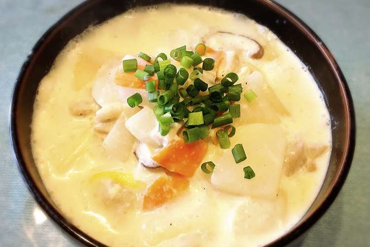 寒い日に 温かーい豆乳ごまうどん レシピ 作り方 By チビひなた クックパッド 簡単おいしいみんなのレシピが352万品