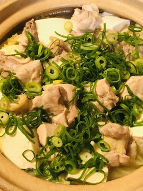 鶏肉と白菜・大根・豆腐のあっさり鍋