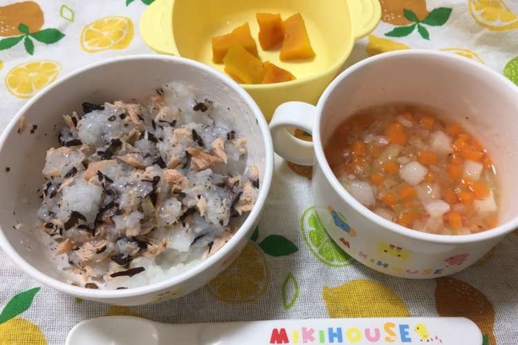 9ヶ月 鮭ごはん 和風スープ レシピ 作り方 By めろんそーだ クックパッド 簡単おいしいみんなのレシピが360万品