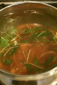 甘海老の頭の出汁でトマトスープ