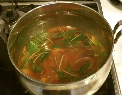 甘海老の頭の出汁でトマトスープの写真