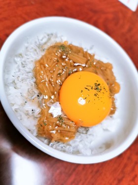 しらすなめ茸ご飯