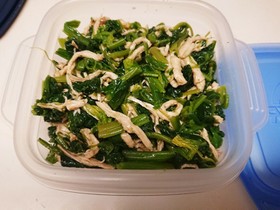 ほうれん草と鶏むね肉で常備菜♪
