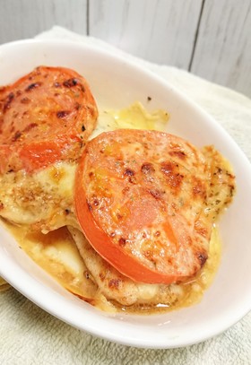 グラタン風!トマトチキンチーズ♡
