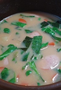 野菜のミルク味噌スープ(簡単)