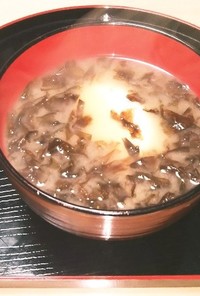 身体温まる(о´∀`о)お餅と海苔味噌汁