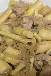 懐かしい味♫鶏肉と姫竹の炒め煮
