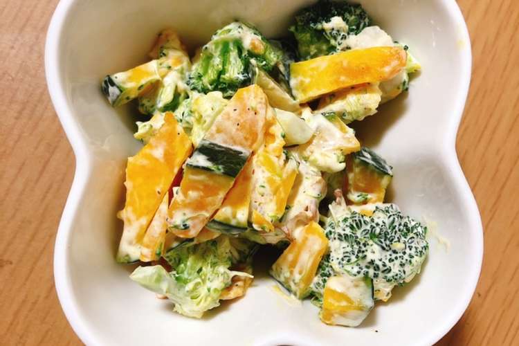 簡単副菜 かぼちゃのマヨサラダ レシピ 作り方 By たまごぽこぽこ クックパッド 簡単おいしいみんなのレシピが352万品