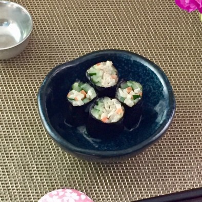 ごぼうサラダ海苔巻き お弁当にの写真
