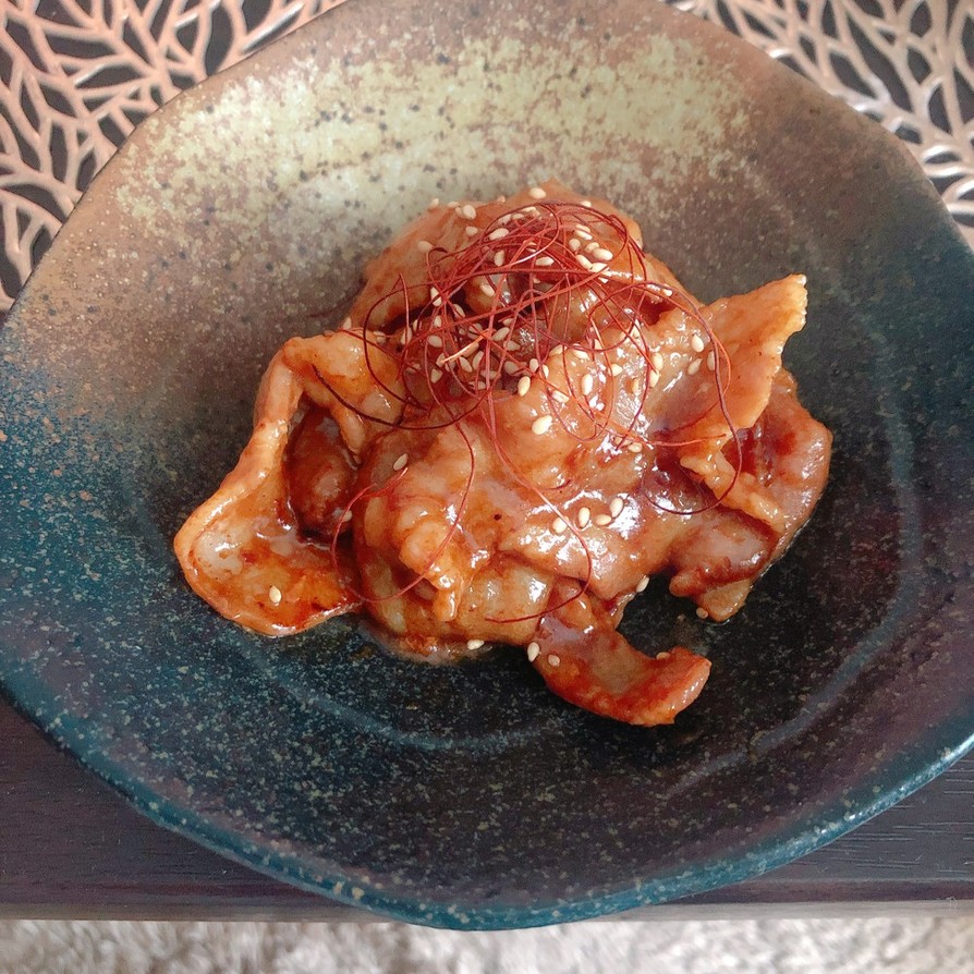 【マ】豚バラの辛子ソース焼きの画像