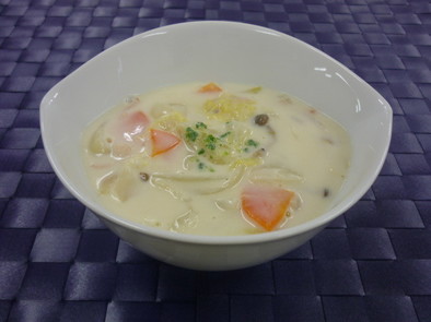 米粉で簡単♪白菜クリームスープの写真