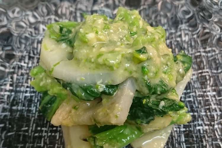 菜の花と蓮根の酢味噌わさび和え レシピ 作り方 By 赤紫芋介 クックパッド 簡単おいしいみんなのレシピが368万品
