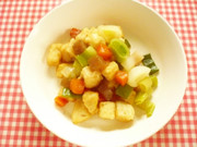 まぐろと長ねぎの揚げ煮・保育園給食の写真