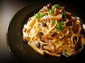 プロ直伝!豚バラときのこのクリームパスタ