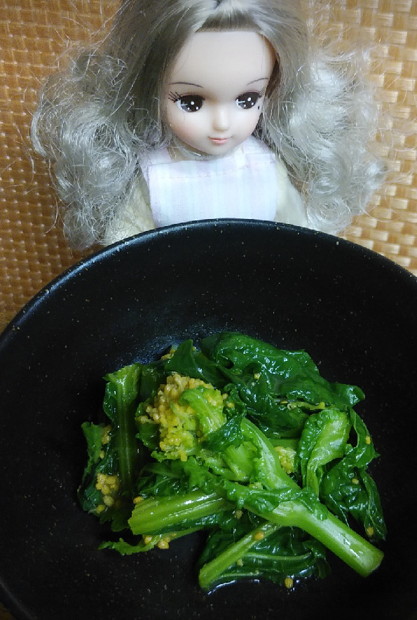 リカちゃん♡菜の花の辛子醤油和えの画像
