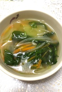 チンゲンサイの中華風スープ