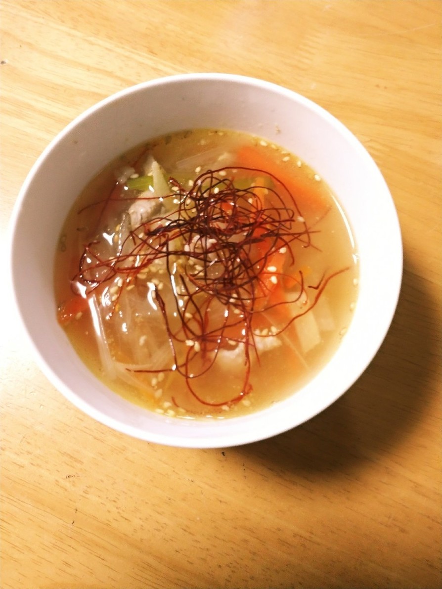 大根と生姜のお酢がさっぱり美味しいスープの画像