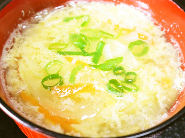 キャベツ玉ねぎ人参白だし卵で かきたま汁 レシピ 作り方 By ほっこり の クックパッド