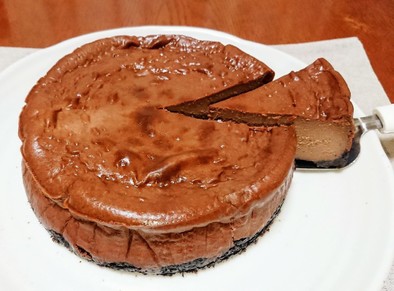 バレンタインに…チョコレートチーズケーキの写真